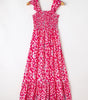 Robe Longue à Taille Haute Froncée pour Femmes