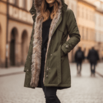 Parka Longue à Capuche et Fausse Fourrure pour Femme - Emilia Lane