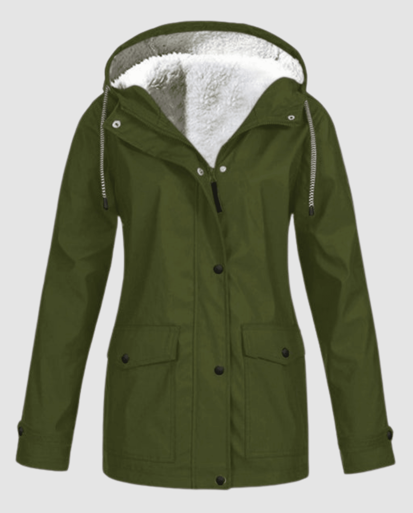 Parka Oversize à Capuche et Fausse Fourrure pour Femme - Emilia Lane