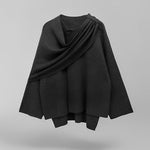 Poncho Asymétrique en Laine pour Femme - Emilia Lane