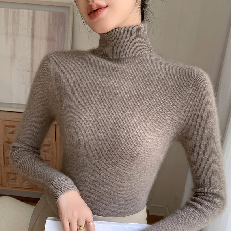Pull à Col Roulé en Laine pour Femmes - Emilia Lane