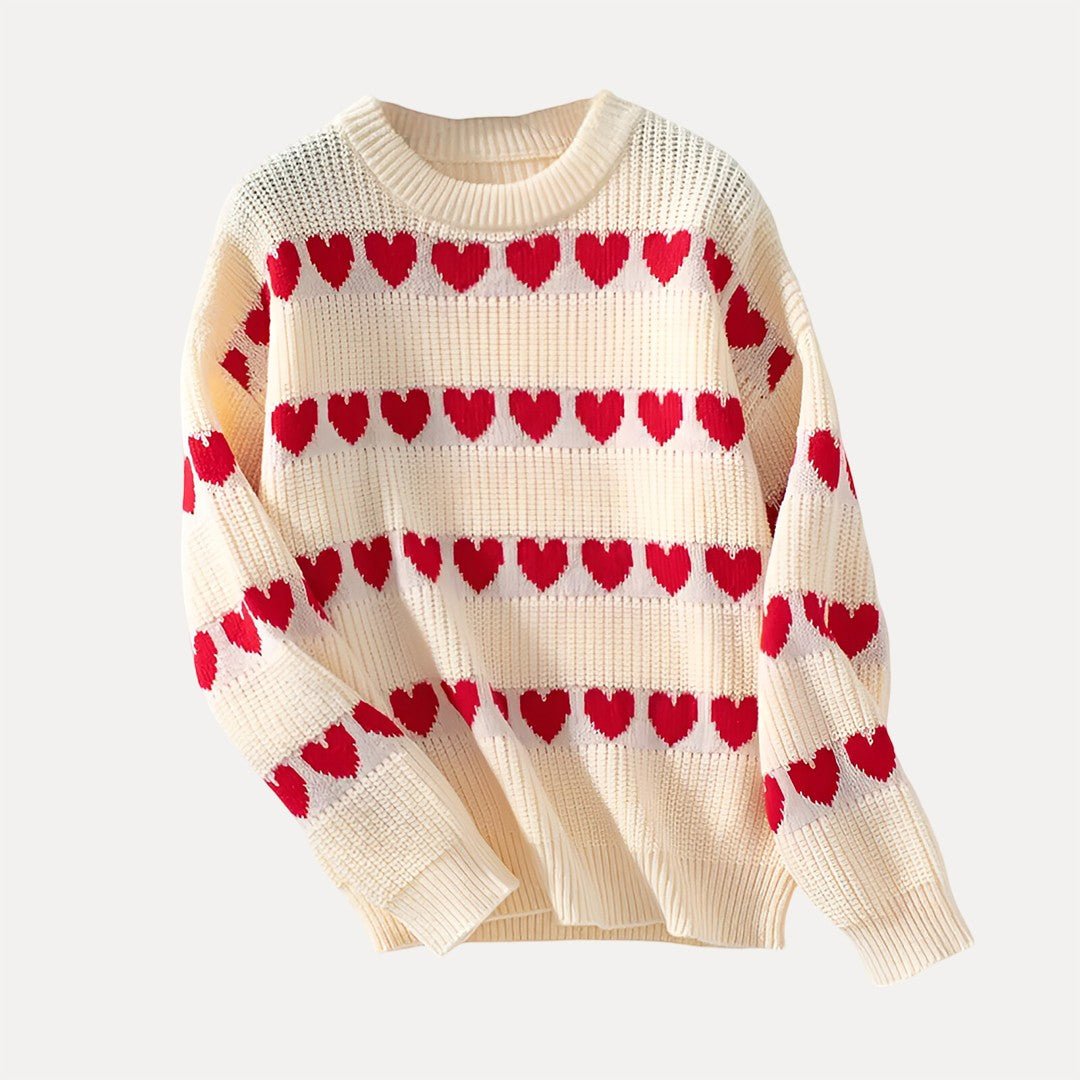 Pull doux à jacquard en contraste pour femme - Emilia Lane