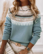 Pull - over d'hiver avec motifs pour Femmes - Emilia Lane