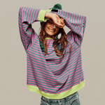 Pull oversize à rayures pour femmes - Emilia Lane