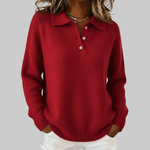 Pull Polo en Maille Souple pour Femmes - Emilia Lane