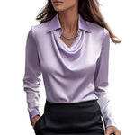 Blouse satinée pour femmes