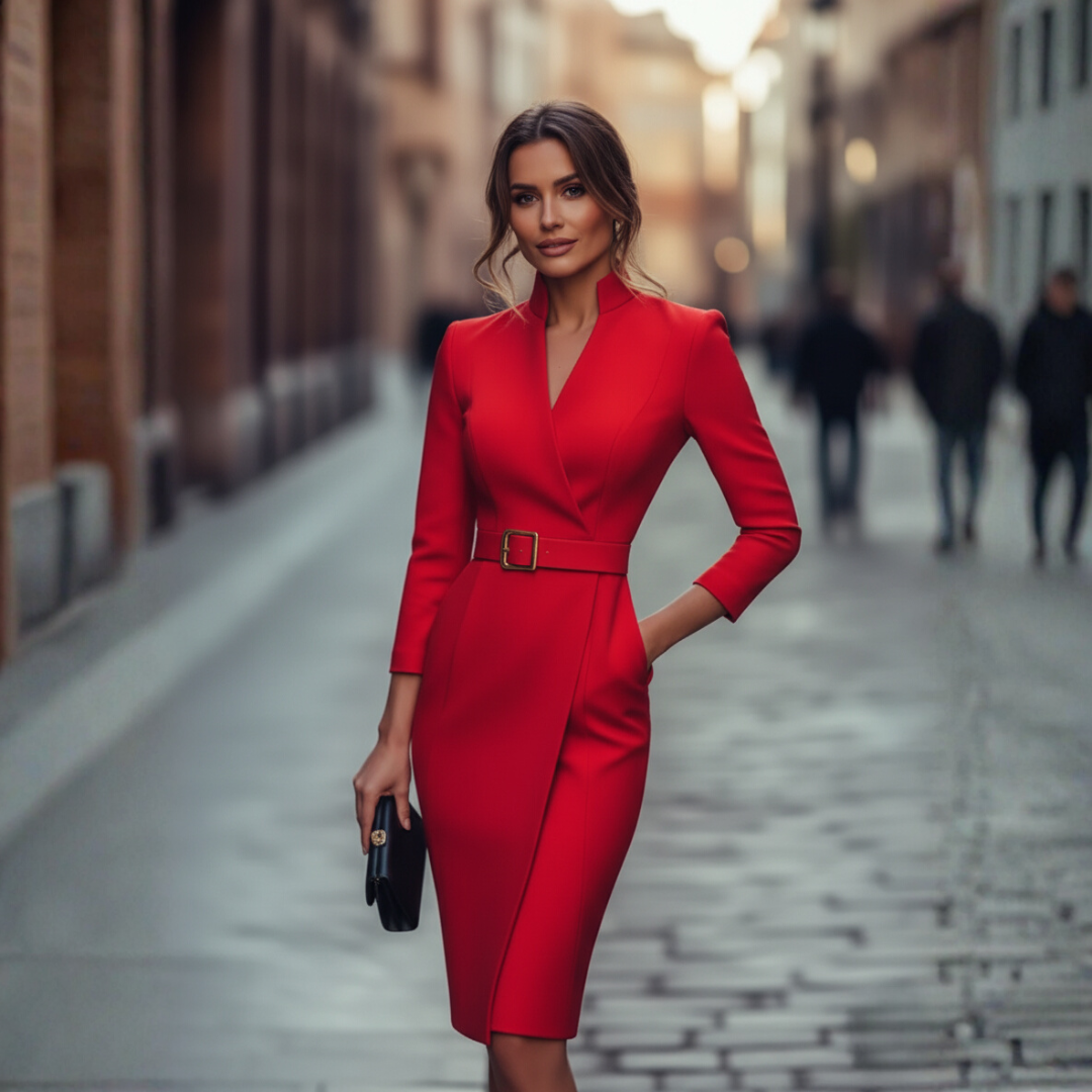 Robe Fourreau Ceinturée pour Soirées pour Femmes