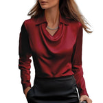 Blouse satinée pour femmes