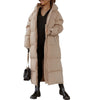Manteau Long Décontracté à Capuche pour Femmes