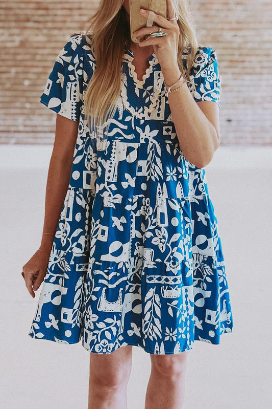 Robe à Fleurs Évasée pour Femmes