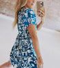Robe à Fleurs Évasée pour Femmes