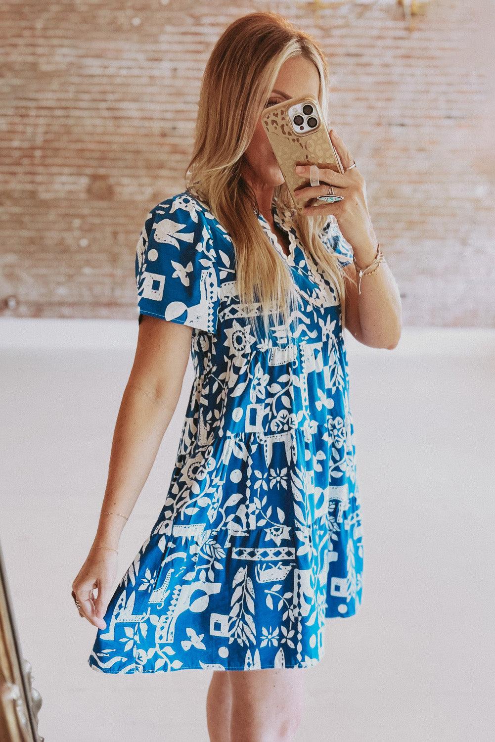 Robe à Fleurs Évasée pour Femmes