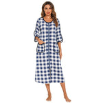 Robe de nuit zippée à capuche pour femmes - Emilia Lane