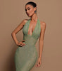 Robe de soirée moulante verte pour femmes - Emilia Lane