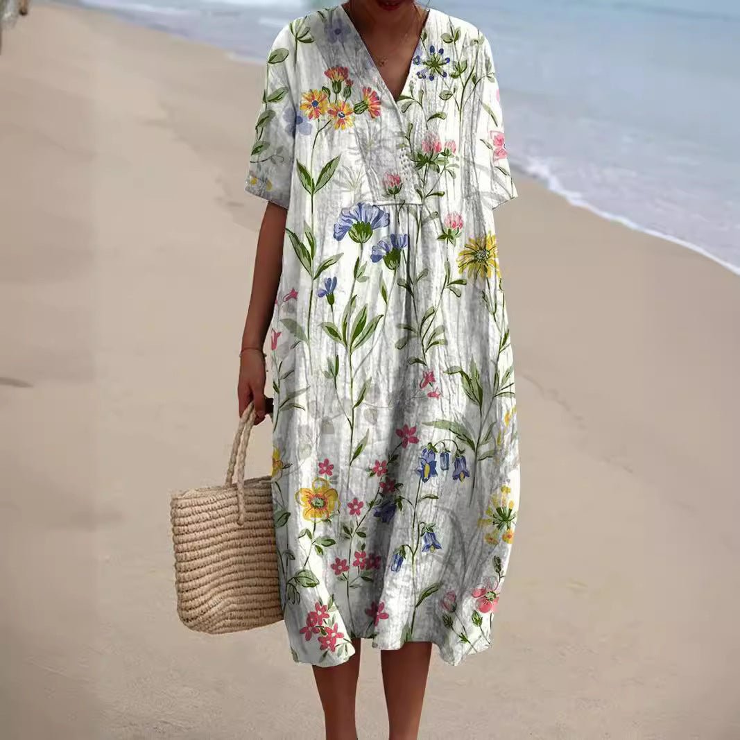 Robe d'été à fleurs pour femmes - Emilia Lane