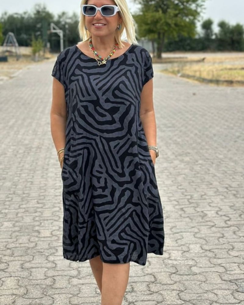 Robe d'Été Col Rond pour Femmes - Emilia Lane