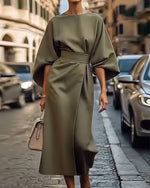 Robe Élégante à Manches Lanterne pour Femmes - Emilia Lane