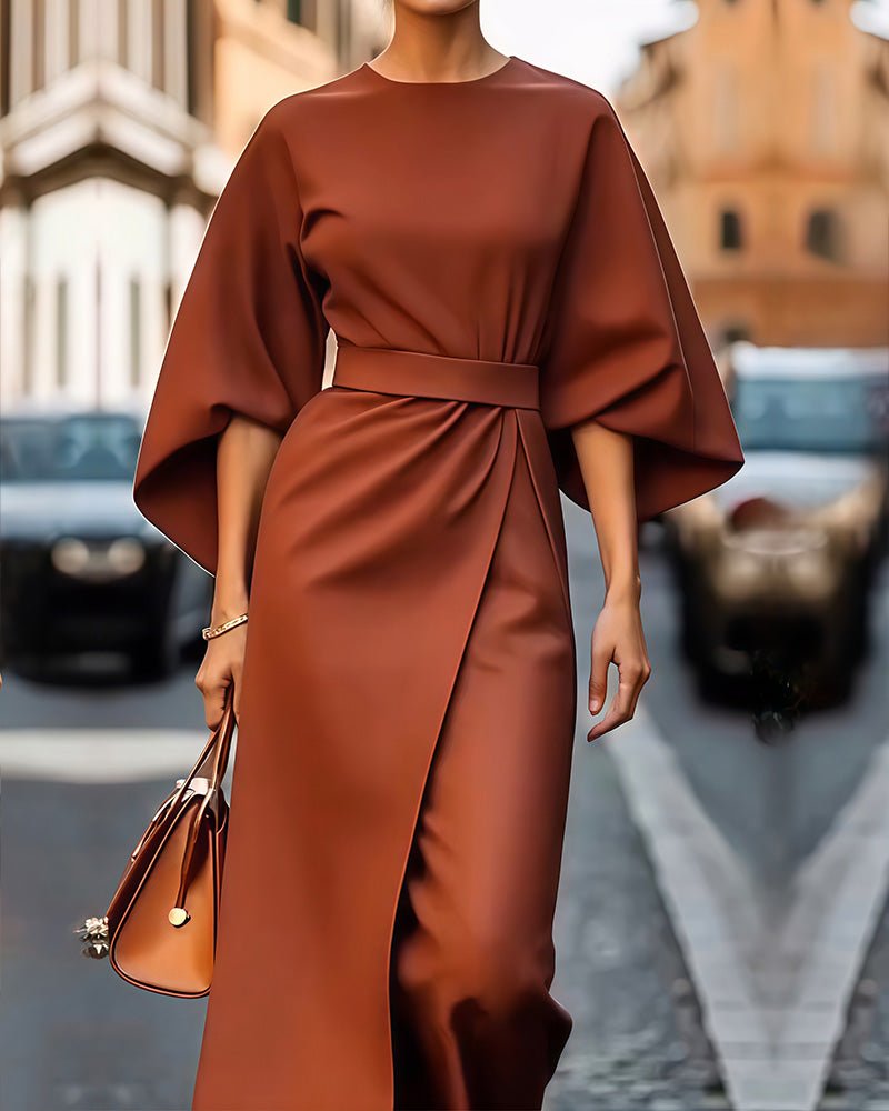 Robe Élégante à Manches Lanterne pour Femmes - Emilia Lane