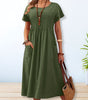 Robe en coton et lin pour femmes - Emilia Lane