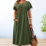 Robe en coton et lin pour femmes - Emilia Lane