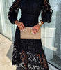 Robe en Dentelle avec Col Montant pour Femmes - Emilia Lane