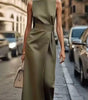 Robe Midi Élégante Sans Manches pour Femmes
