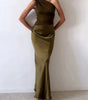 Robe longue à col asymétrique pour femmes - Emilia Lane