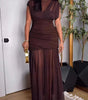 Robe longue à col montant pour femmes - Emilia Lane