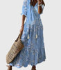 Robe Longue à Col V pour Femmes - Emilia Lane
