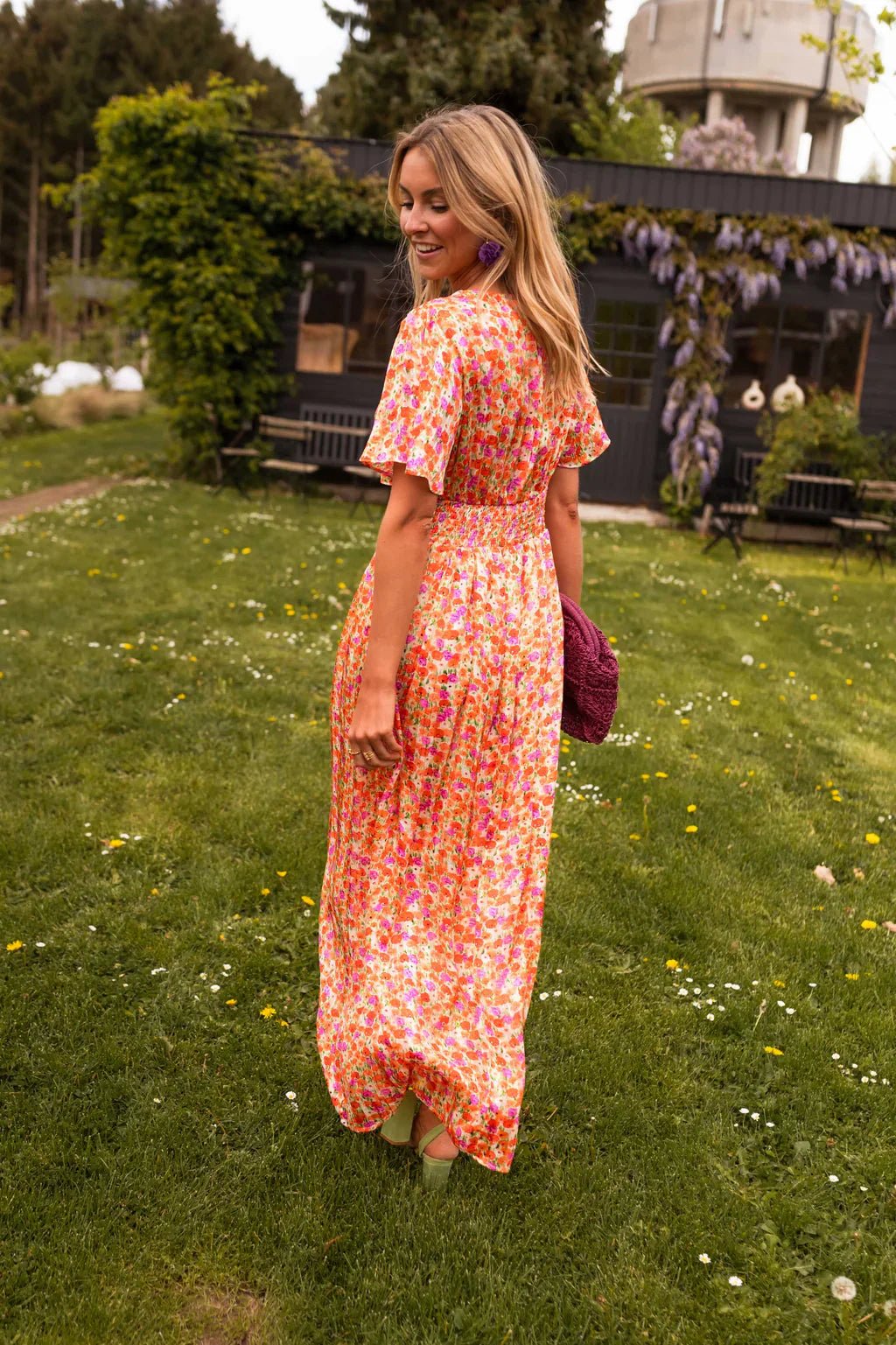 Robe Longue à Imprimé Fleuri et Taille Marquée pour Femme | Idéale pour l'Été - Emilia Lane