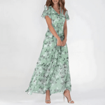 Robe Longue à Imprimé Floral en Chiffon pour Femmes - Emilia Lane