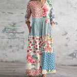 Robe longue à imprimé rétro pour femmes - Emilia Lane