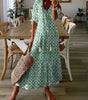 Robe longue à manches trois - quarts à motif à carreaux pour femmes - Emilia Lane