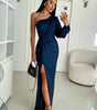 Robe Longue Asymétrique à Épaule Dénudée pour Femmes - Emilia Lane