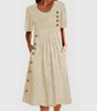 Robe longue boutonnée avec poches pour femmes - Emilia Lane