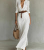Robe Longue Ceinturée en Coton pour Femmes - Emilia Lane