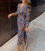 Robe Longue Droite à Col V pour Femmes - Emilia Lane