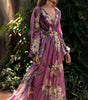 Robe longue en chiffon imprimé fleuri pour femmes - Emilia Lane
