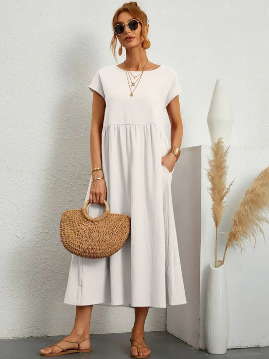 Robe Longue en Coton pour Femmes - Emilia Lane