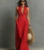 Robe Longue en Lin Sans Manches pour Femme | Idéale pour les Vacances - Emilia Lane