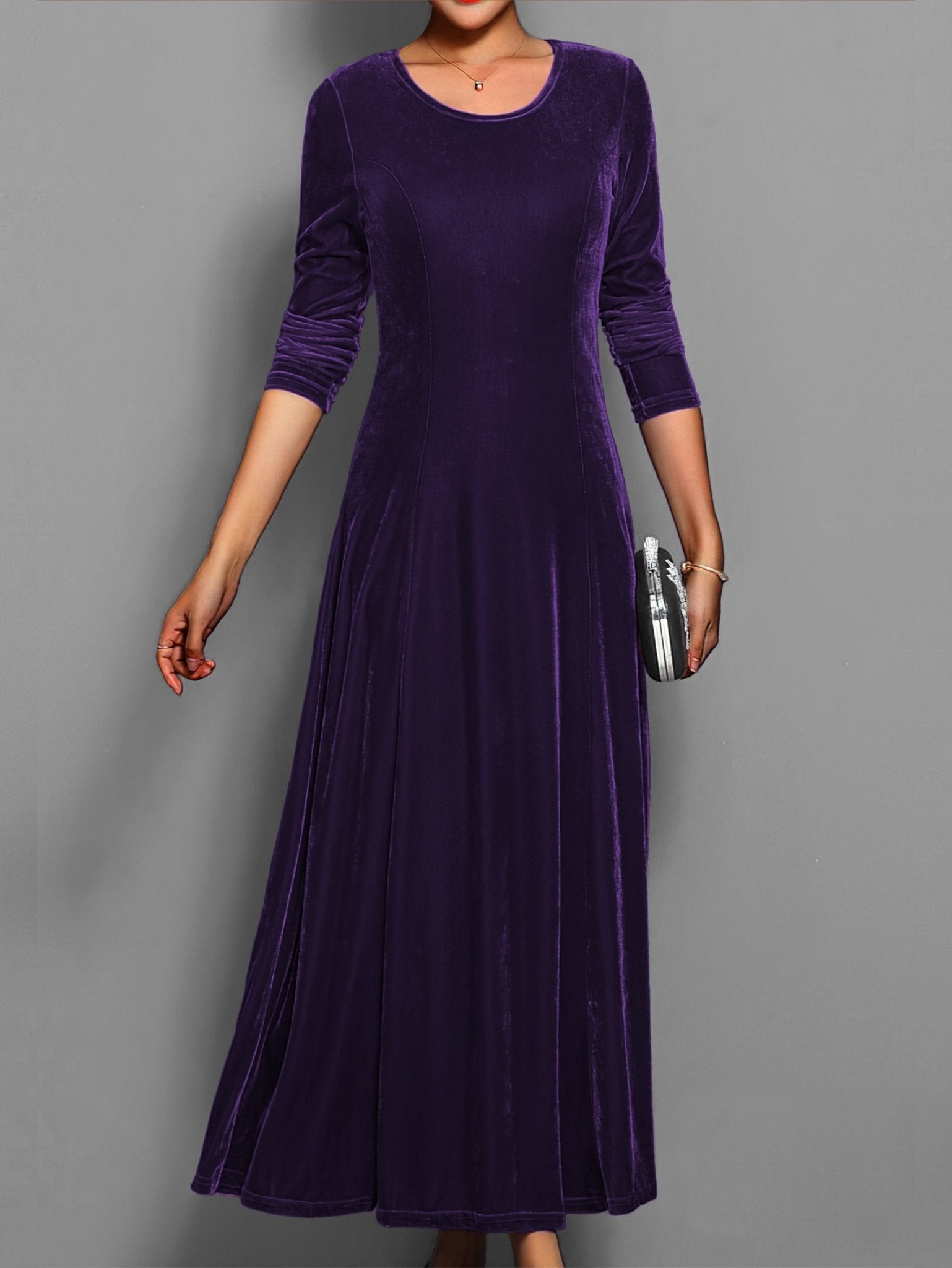 Robe Longue en Velours pour Femmes - Emilia Lane