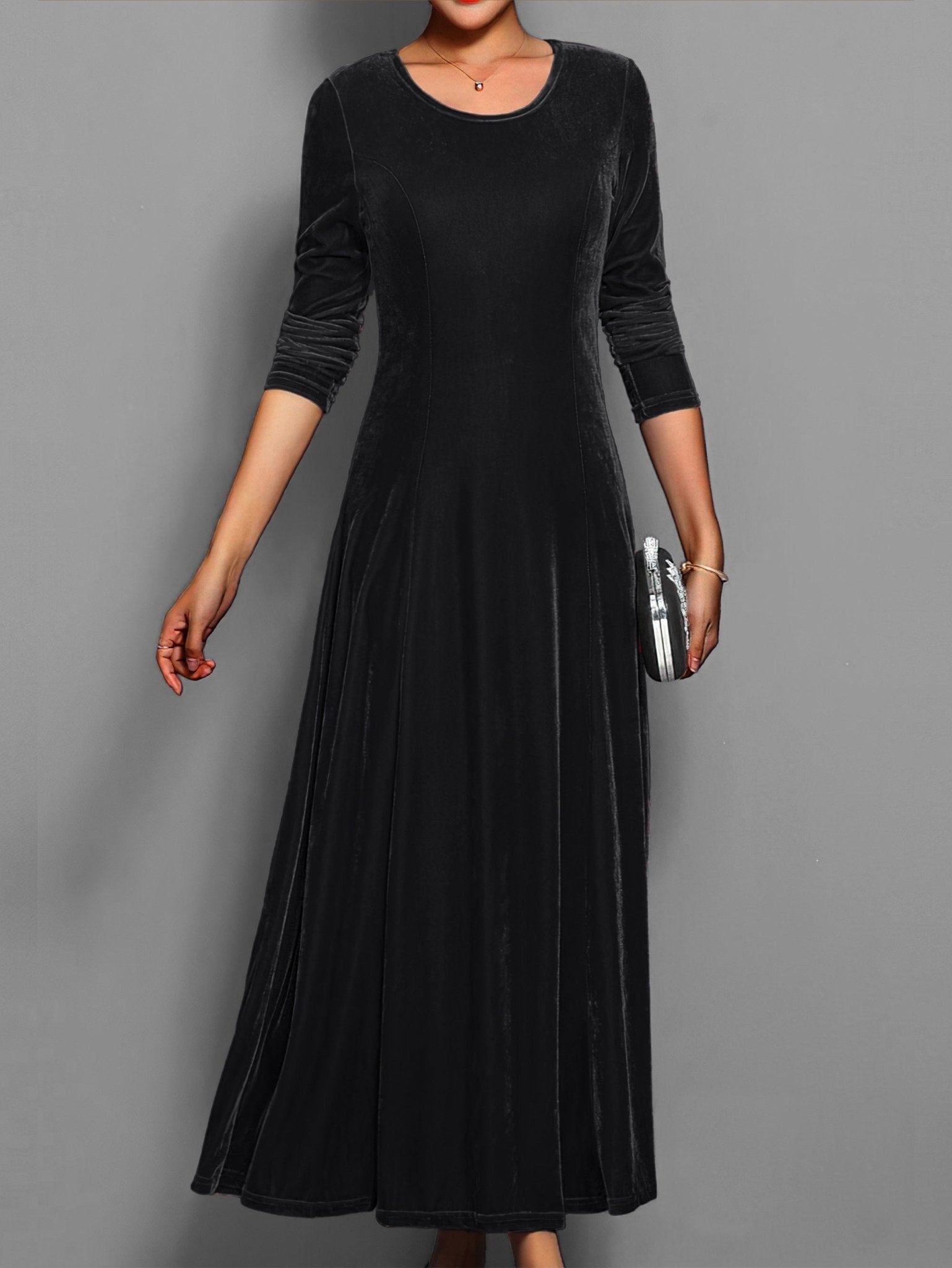 Robe Longue en Velours pour Femmes - Emilia Lane