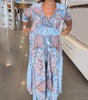 Robe Longue Imprimée à Cordon pour Femmes - Emilia Lane