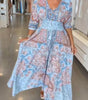 Robe Longue Imprimée à Cordon pour Femmes - Emilia Lane