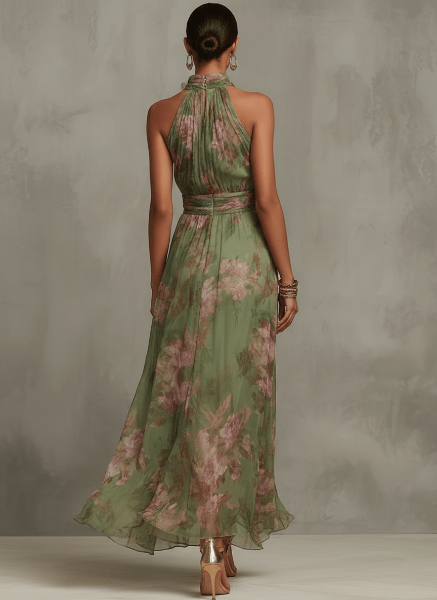 Robe Longue Imprimée Florale pour Femmes