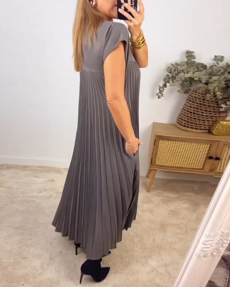 Robe Longue Plissée sans Manches pour Femme | Idéale pour le Quotidien - Emilia Lane