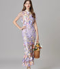 Robe Longue sans Manches à Appliqué Floral pour Femme | Idéale pour les Sorties - Emilia Lane