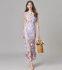 Robe Longue sans Manches à Appliqué Floral pour Femme | Idéale pour les Sorties - Emilia Lane