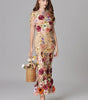 Robe Longue sans Manches à Appliqué Floral pour Femme | Idéale pour les Sorties - Emilia Lane
