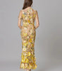 Robe Longue sans Manches à Appliqué Floral pour Femme | Idéale pour les Sorties - Emilia Lane